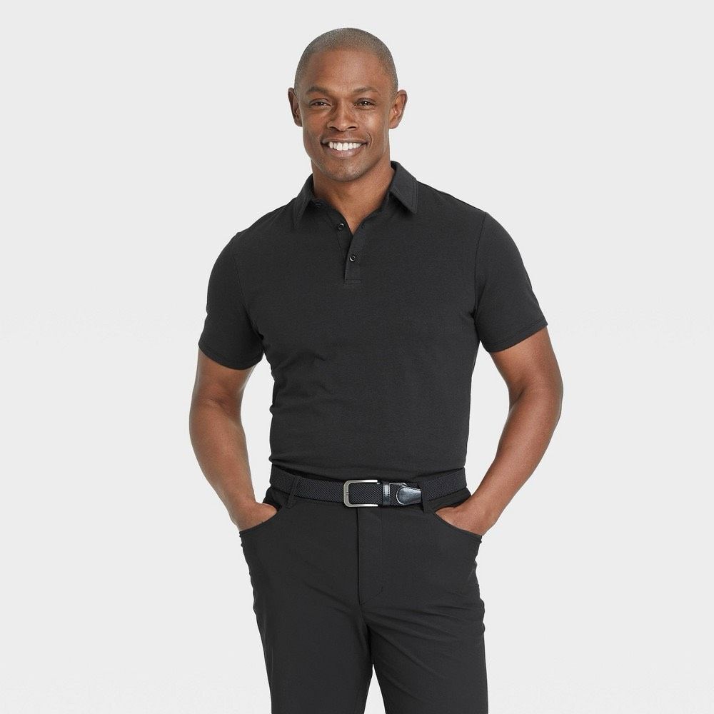 Men's Performance Polo Shirt - All in Motion Black size M‎